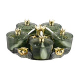 Maxbell Divided Serving Tray Stylish Luxury Condiment Box for Chocolates Nuts Sweets green