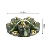 Maxbell Divided Serving Tray Stylish Luxury Condiment Box for Chocolates Nuts Sweets green