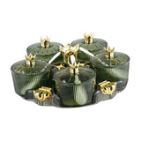 Maxbell Divided Serving Tray Stylish Luxury Condiment Box for Chocolates Nuts Sweets green