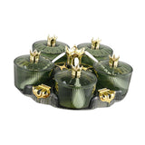 Maxbell Divided Serving Tray Stylish Luxury Condiment Box for Chocolates Nuts Sweets green
