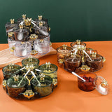 Maxbell Divided Serving Tray Stylish Luxury Condiment Box for Chocolates Nuts Sweets green