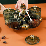 Maxbell Divided Serving Tray Stylish Luxury Condiment Box for Chocolates Nuts Sweets green