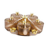 Maxbell Divided Serving Tray Stylish Luxury Condiment Box for Chocolates Nuts Sweets amber