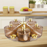 Maxbell Divided Serving Tray Stylish Luxury Condiment Box for Chocolates Nuts Sweets amber