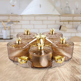 Maxbell Divided Serving Tray Stylish Luxury Condiment Box for Chocolates Nuts Sweets amber