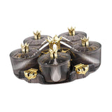Maxbell Divided Serving Tray Stylish Luxury Condiment Box for Chocolates Nuts Sweets clear grey
