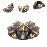Maxbell Divided Serving Tray Stylish Luxury Condiment Box for Chocolates Nuts Sweets clear grey