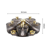 Maxbell Divided Serving Tray Stylish Luxury Condiment Box for Chocolates Nuts Sweets clear grey