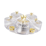 Maxbell Divided Serving Tray Stylish Luxury Condiment Box for Chocolates Nuts Sweets clear