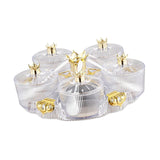 Maxbell Divided Serving Tray Stylish Luxury Condiment Box for Chocolates Nuts Sweets clear
