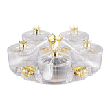 Maxbell Divided Serving Tray Stylish Luxury Condiment Box for Chocolates Nuts Sweets clear