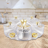 Maxbell Divided Serving Tray Stylish Luxury Condiment Box for Chocolates Nuts Sweets clear