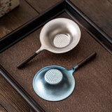 Maxbell Tea Strainer Rustproof Reusable Pure Titanium for Teacup Loose Leaf Tea Gift blue