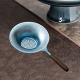Maxbell Tea Strainer Rustproof Reusable Pure Titanium for Teacup Loose Leaf Tea Gift blue
