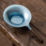 Maxbell Tea Strainer Rustproof Reusable Pure Titanium for Teacup Loose Leaf Tea Gift blue