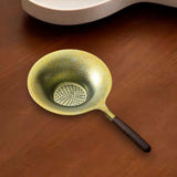 Maxbell Tea Strainer Rustproof Reusable Pure Titanium for Teacup Loose Leaf Tea Gift gold