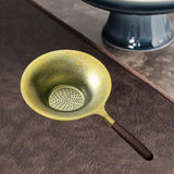 Maxbell Tea Strainer Rustproof Reusable Pure Titanium for Teacup Loose Leaf Tea Gift gold