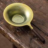 Maxbell Tea Strainer Rustproof Reusable Pure Titanium for Teacup Loose Leaf Tea Gift gold