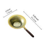 Maxbell Tea Strainer Rustproof Reusable Pure Titanium for Teacup Loose Leaf Tea Gift gold