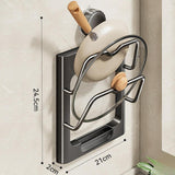 Maxbell Pot Lid Organizer Holder No Drill Wall Mount for Door Bakeware Cutting Board