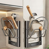 Maxbell Pot Lid Organizer Holder No Drill Wall Mount for Door Bakeware Cutting Board