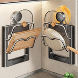 Maxbell Pot Lid Organizer Holder No Drill Wall Mount for Door Bakeware Cutting Board