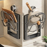 Maxbell Pot Lid Organizer Holder No Drill Wall Mount for Door Bakeware Cutting Board