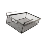 Maxbell Under Desk Organizer Mesh Basket Desk Hanging Drawer for Cabinet Home Office Black