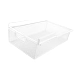 Maxbell Under Desk Organizer Mesh Basket Desk Hanging Drawer for Cabinet Home Office White