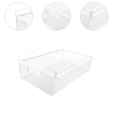 Maxbell Under Desk Organizer Mesh Basket Desk Hanging Drawer for Cabinet Home Office White