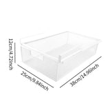 Maxbell Under Desk Organizer Mesh Basket Desk Hanging Drawer for Cabinet Home Office White