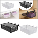 Maxbell Under Shelf Wire Basket Under Cabinet Hanging Drawer for Cabinet Office Home white