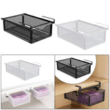 Maxbell Under Shelf Wire Basket Under Cabinet Hanging Drawer for Cabinet Office Home white