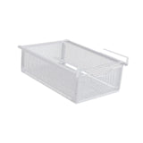 Maxbell Under Shelf Wire Basket Under Cabinet Hanging Drawer for Cabinet Office Home white