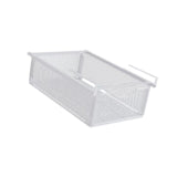 Maxbell Under Shelf Wire Basket Under Cabinet Hanging Drawer for Cabinet Office Home white