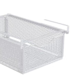 Maxbell Under Shelf Wire Basket Under Cabinet Hanging Drawer for Cabinet Office Home white