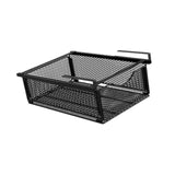 Maxbell Under Shelf Wire Basket Under Cabinet Hanging Drawer for Cabinet Office Home black