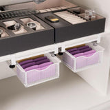 Maxbell Under Shelf Wire Basket Under Cabinet Hanging Drawer for Cabinet Office Home black