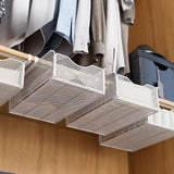 Maxbell Under Shelf Wire Basket Under Cabinet Hanging Drawer for Cabinet Office Home black