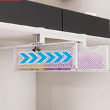 Maxbell Under Shelf Wire Basket Under Cabinet Hanging Drawer for Cabinet Office Home black
