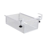 Maxbell Under Shelf Pull Out Storage Basket Closet Organizer for Bedroom Home Office white