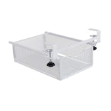 Maxbell Under Shelf Pull Out Storage Basket Closet Organizer for Bedroom Home Office white