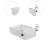 Maxbell Under Shelf Pull Out Storage Basket Closet Organizer for Bedroom Home Office white