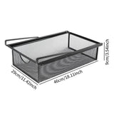 Maxbell Under Cabinet Hanging Drawer Metal Closet Organizer for Bathroom Living Room Black