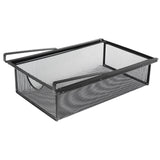 Maxbell Under Cabinet Hanging Drawer Metal Closet Organizer for Bathroom Living Room Black