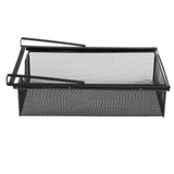Maxbell Under Cabinet Hanging Drawer Metal Closet Organizer for Bathroom Living Room Black