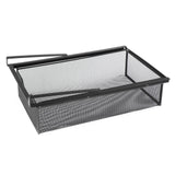 Maxbell Under Cabinet Hanging Drawer Metal Closet Organizer for Bathroom Living Room Black