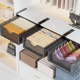Maxbell Under Cabinet Hanging Drawer Metal Closet Organizer for Bathroom Living Room Black