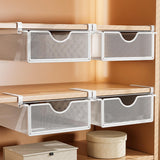 Maxbell Under Cabinet Hanging Drawer Metal Closet Organizer for Bathroom Living Room Black