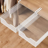 Maxbell Under Cabinet Hanging Drawer Metal Closet Organizer for Bathroom Living Room Black
